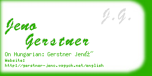 jeno gerstner business card